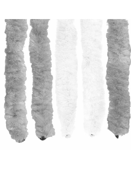 Tenda per insetti in chenille Grigio e Bianco 100 x 200 cm