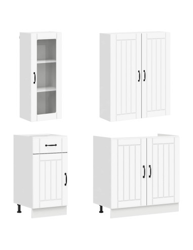 Unità Cucina LUCCA 8 pcs Bianco Legno ingegnerizzato