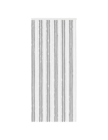 Tenda per insetti in chenille Grigio e Bianco 100 x 230 cm