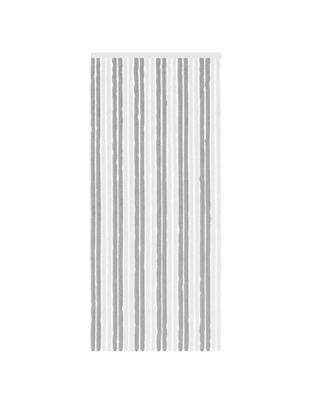 Tenda per insetti in chenille Grigio e Bianco 100 x 230 cm