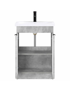 Set di mobili per il bagno Grigio Cemento 56 x 37,5 x 81 cm 2