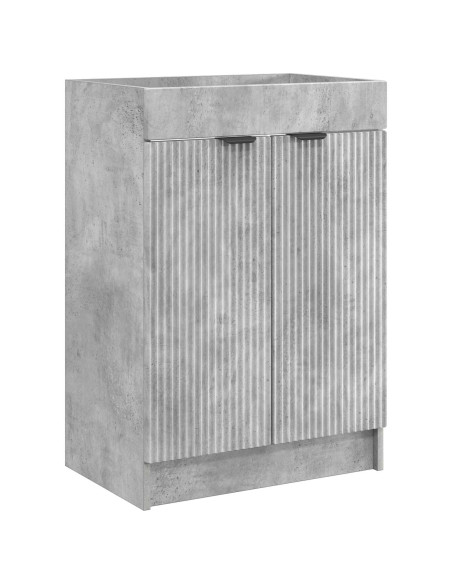 Set di mobili per il bagno Grigio Cemento 56 x 37,5 x 81 cm