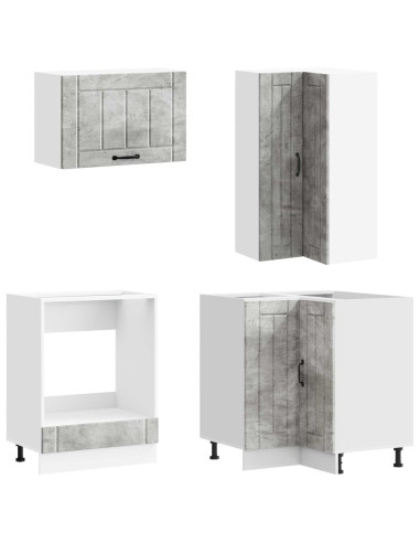 Unità Cucina LUCCA 8 pcs Grigio Cemento Legno ingegnerizzato