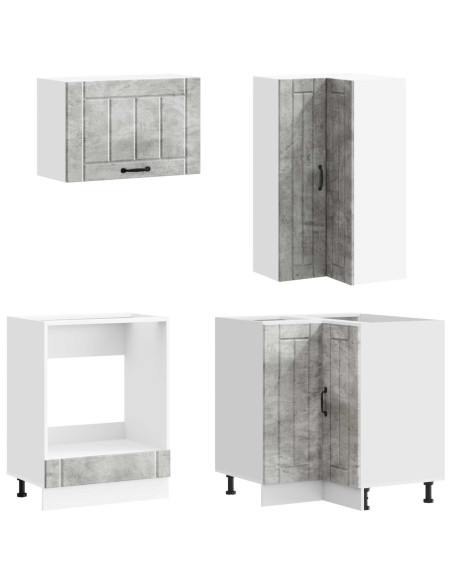 Unità Cucina LUCCA 8 pcs Grigio Cemento Legno ingegnerizzato