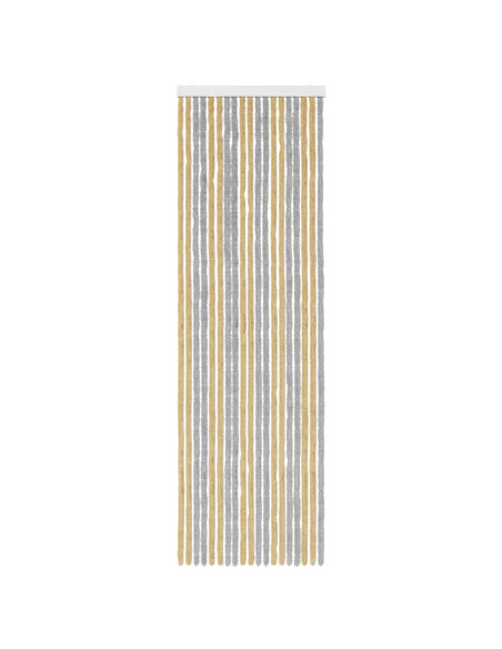 Tenda per insetti in chenille Grigio e Beige 56 x 185 cm