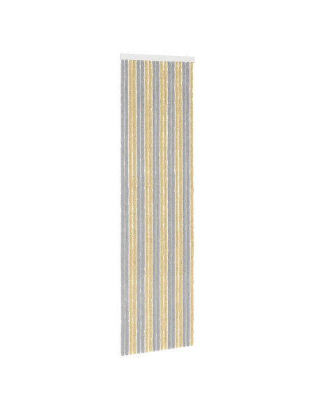 Tenda per insetti in chenille Grigio e Beige 56 x 200 cm