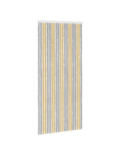 Tenda per insetti in chenille Grigio e Beige 90 x 200 cm 2