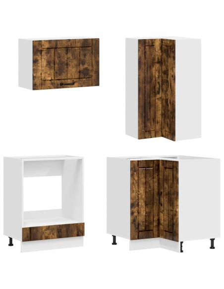 Unità Cucina LUCCA 8 pcs Rovere Fumo Legno ingegnerizzato