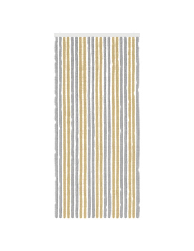 Tenda per insetti in chenille Grigio e Beige 90 x 200 cm