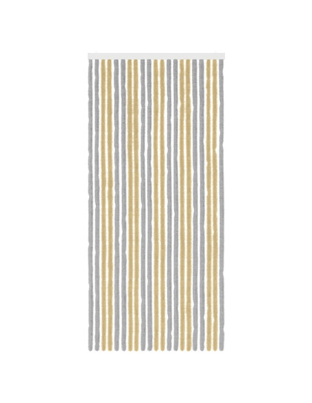 Tenda per insetti in chenille Grigio e Beige 90 x 200 cm