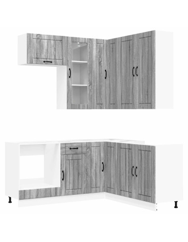 Unità Cucina LUCCA 8 pcs Sonoma grigio Legno ingegnerizzato