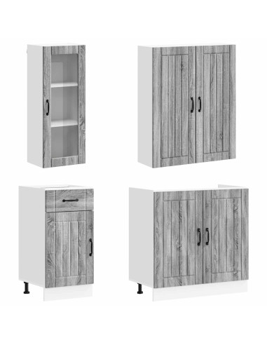 Unità Cucina LUCCA 8 pcs Sonoma grigio Legno ingegnerizzato