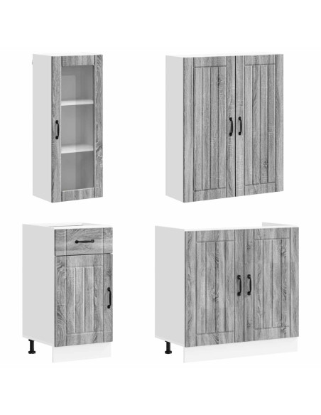 Unità Cucina LUCCA 8 pcs Sonoma grigio Legno ingegnerizzato