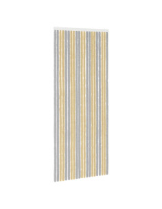Tenda per insetti in chenille Grigio e Beige 90 x 220 cm 2