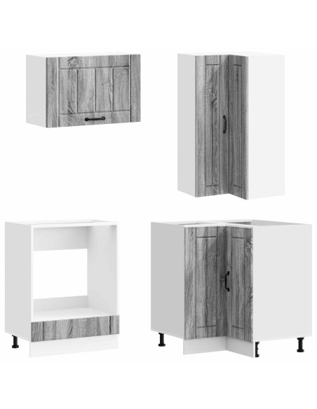 Unità Cucina LUCCA 8 pcs Sonoma grigio Legno ingegnerizzato