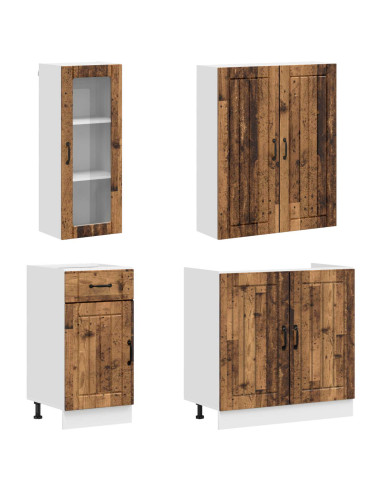 Unità Cucina LUCCA 8 pcs Legno antico Legno ingegnerizzato