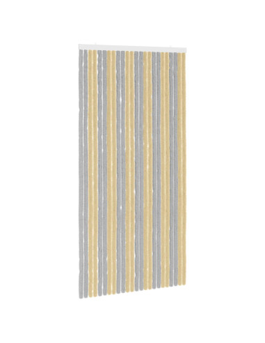 Tenda per insetti in chenille Grigio e Beige 100 x 200 cm