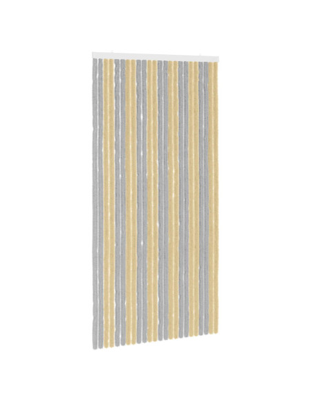 Tenda per insetti in chenille Grigio e Beige 100 x 200 cm