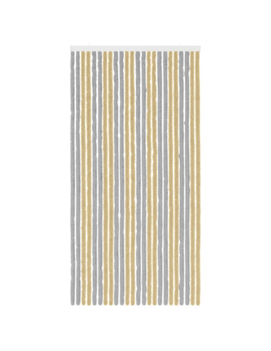 Tenda per insetti in chenille Grigio e Beige 100 x 200 cm
