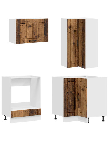 Unità Cucina LUCCA 8 pcs Legno antico Legno ingegnerizzato