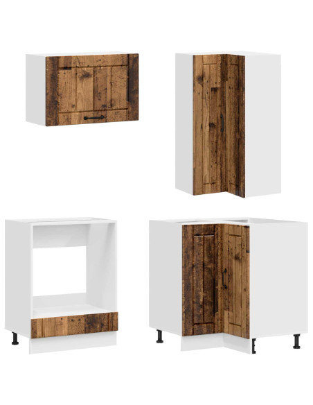 Unità Cucina LUCCA 8 pcs Legno antico Legno ingegnerizzato