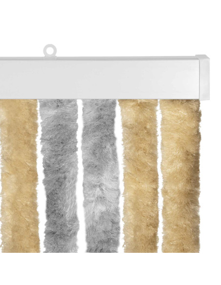 Tenda per insetti in chenille Grigio e Beige 100 x 200 cm