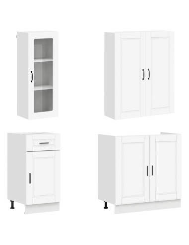 Unità Cucina PORTO 8 pcs Bianco Legno ingegnerizzato