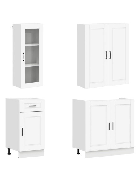 Unità Cucina PORTO 8 pcs Bianco Legno ingegnerizzato
