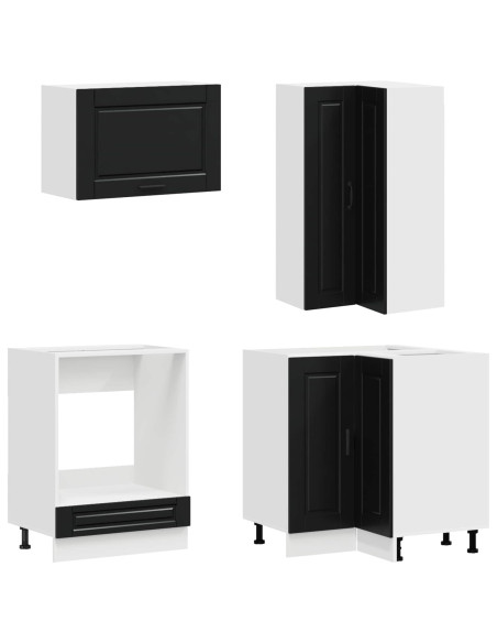 Unità Cucina PORTO 8 pcs Nero Legno ingegnerizzato