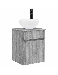 Mobile lavabo da parete Sonoma grigio 39 x 35 x 63 cm