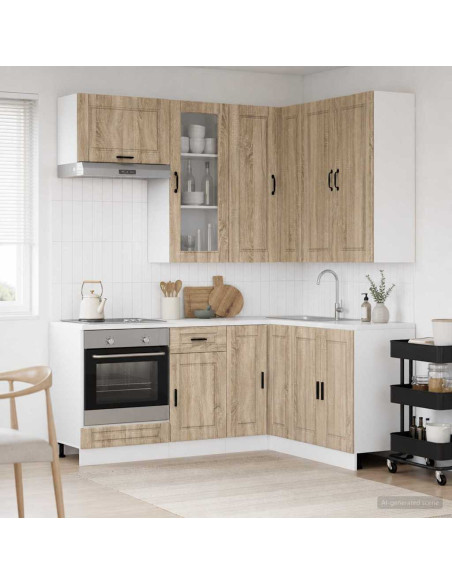 Unità Cucina PORTO 8 pcs Rovere Sonoma Legno ingegnerizzato