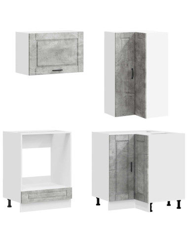 Unità Cucina PORTO 8 pcs Grigio Cemento Legno ingegnerizzato