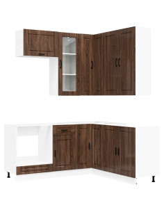 Unità Cucina PORTO 8 pcs Rovere Marrone Legno ingegnerizzato 2