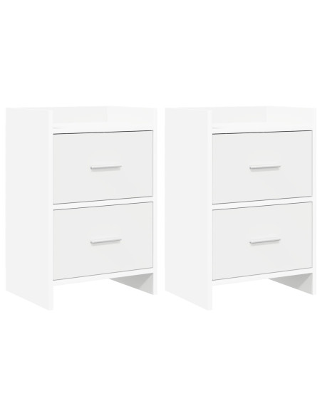 Comodini 2 pcs Bianco 40 x 30 x 60 cm Legno ingegnerizzato