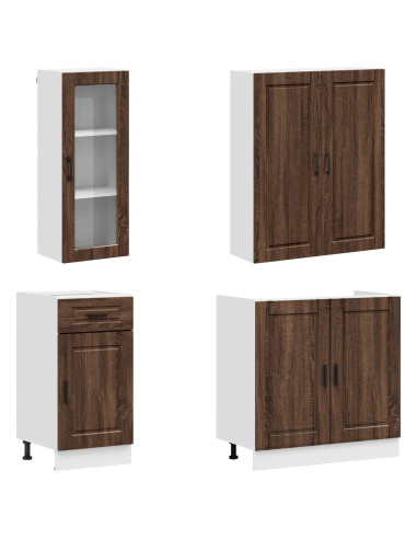 Unità Cucina PORTO 8 pcs Rovere Marrone Legno ingegnerizzato