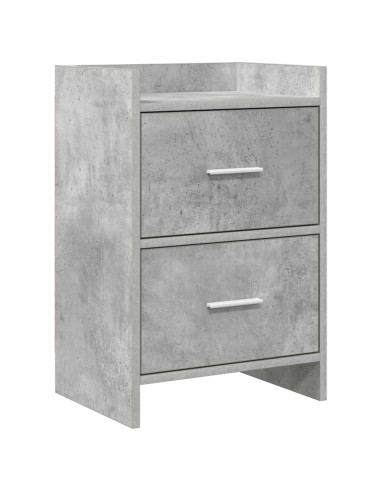 Comodini Grigio Cemento 40 x 30 x 60 cm Legno ingegnerizzato