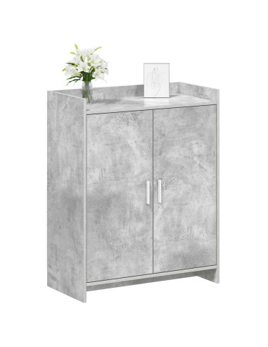 Mobile per scarpe con porta Grigio Cemento 73,5 x 36 x 92 cm