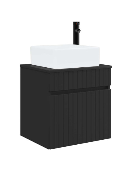 Mobile lavabo da parete Nero 49 x 41 x 63 cm