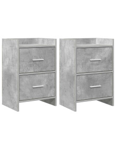 Comodini 2 pcs Grigio Cemento 40 x 30 x 60 cm