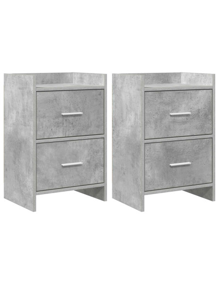 Comodini 2 pcs Grigio Cemento 40 x 30 x 60 cm