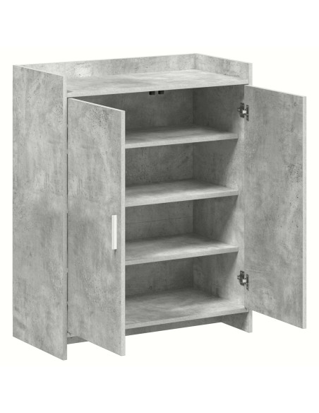 Mobile per scarpe con porta Grigio Cemento 73,5 x 36 x 92 cm