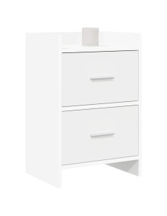 Comodini 2 pcs Bianco 40 x 30 x 60 cm Legno ingegnerizzato 2