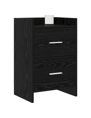 Comodini Rovere Nero 40 x 30 x 60 cm Legno ingegnerizzato