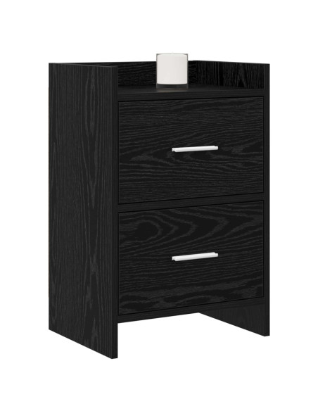 Comodini Rovere Nero 40 x 30 x 60 cm Legno ingegnerizzato