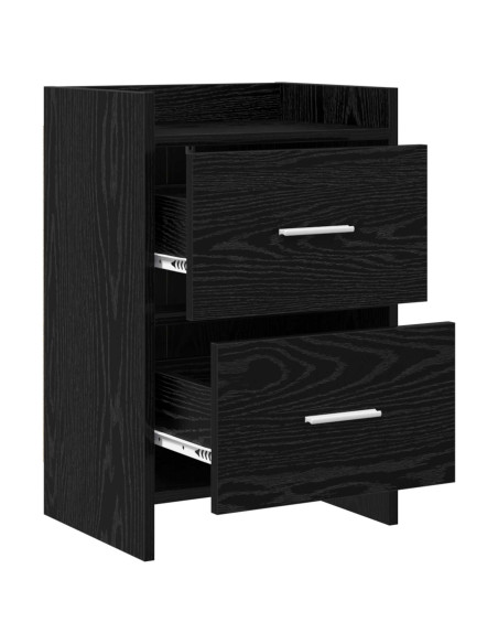 Comodini Rovere Nero 40 x 30 x 60 cm Legno ingegnerizzato