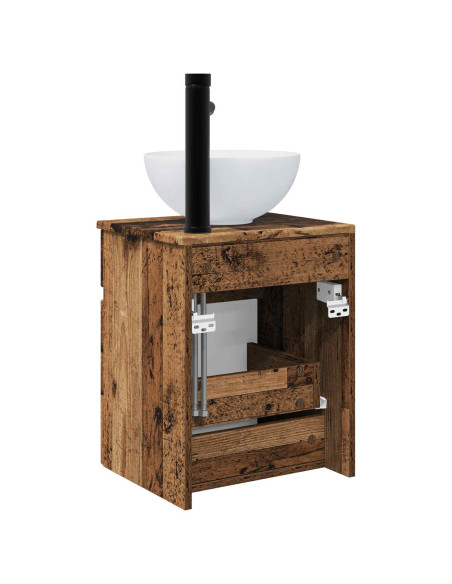 Mobile lavabo da parete Legno antico 39 x 35 x 63 cm