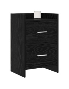 Comodini 2 pcs Rovere Nero 40 x 30 x 60 cm Legno ingegnerizzato 2