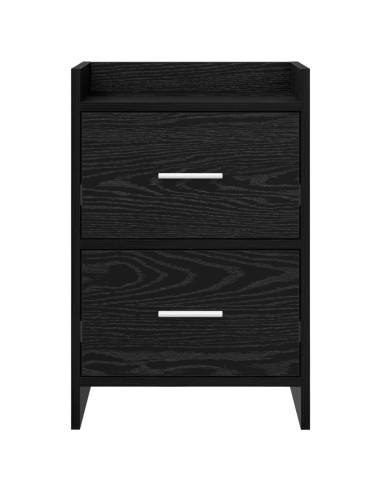 Comodini 2 pcs Rovere Nero 40 x 30 x 60 cm Legno ingegnerizzato