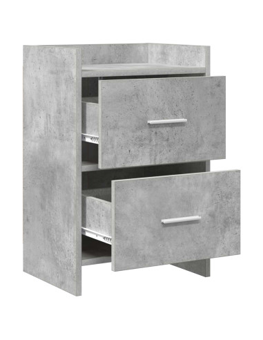 Comodini Grigio Cemento 40 x 30 x 60 cm Legno ingegnerizzato