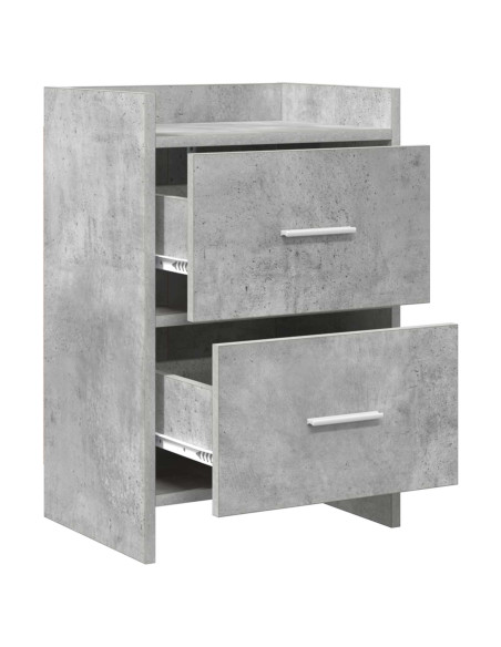 Comodini Grigio Cemento 40 x 30 x 60 cm Legno ingegnerizzato